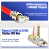 AMPCOM STP CAT8 RJ45 Connector Zinc-Alloy Tool-Free Ethernet Field Termination