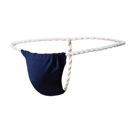 Maiclaice - Tanga de seda de hielo para hombre, talle bajo, ajuste ajustado, ropa interior suave, Azul marino, XX-Large