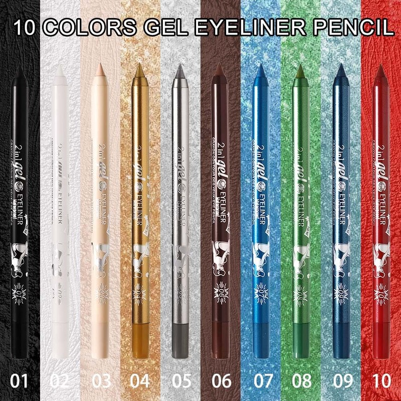 Kaely Nude Pencil Eyeliner,Sharpenable Multi-Use Gel Eyeliner Pencil,Waterproof Smudge proof