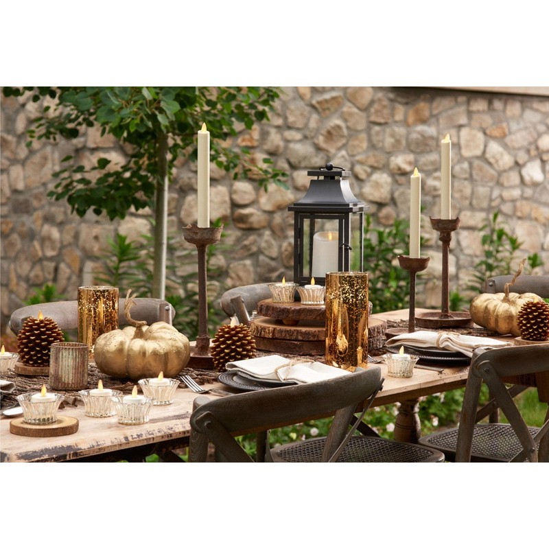 Luminara Flickering Flameless Pearl Ivory Tealights - Warm LED Light