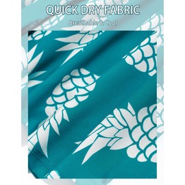 ZAFUL Mens Swim Trunks Quick Dry Summer Shorts with Mesh Lining Funny Swimwear Bathing Suits Green Pineapple S