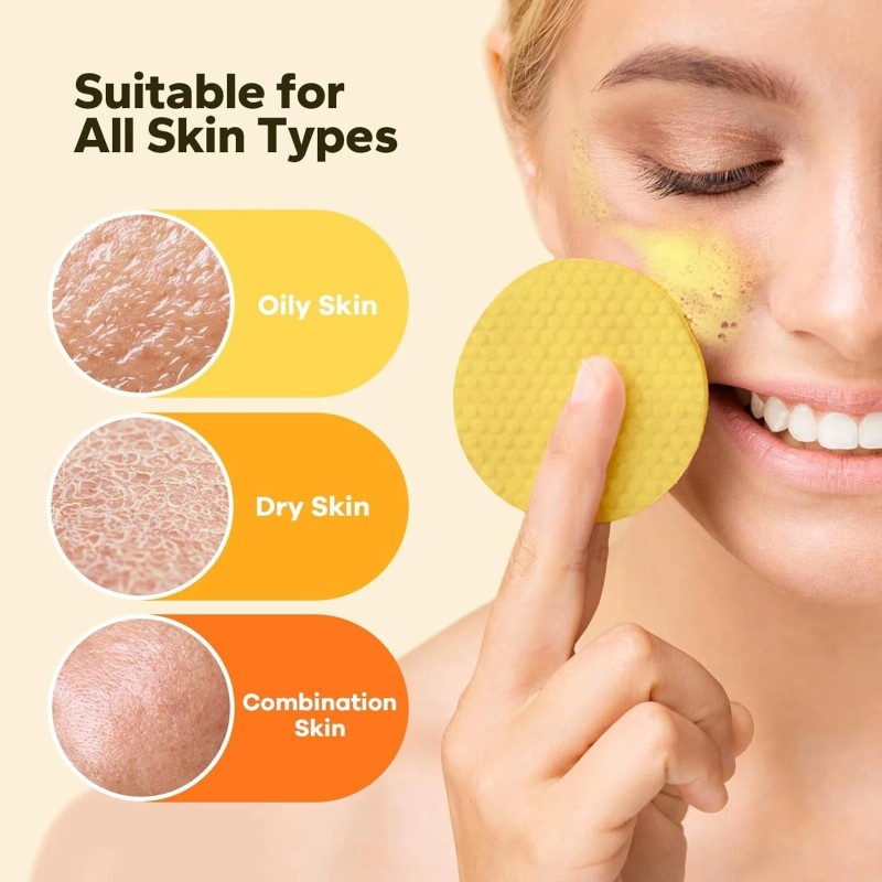 SilkyShark Turmeric Kojic Acid Cleansing Pads 50 Count Kojic Acid