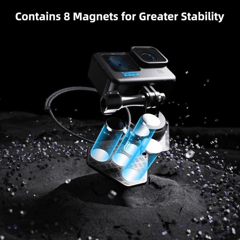 Rugvis Magnetic Chest Mount with Neck Strap, 360° POV Invisible
