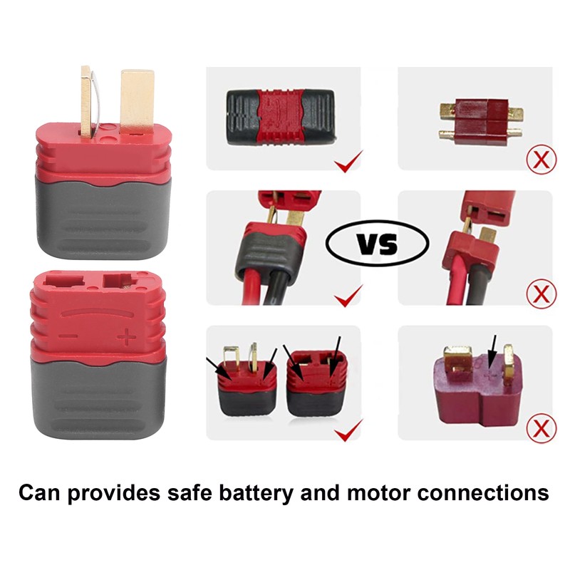 10Sets RC Connector Adapters T Plug Male/Female with Protective Case