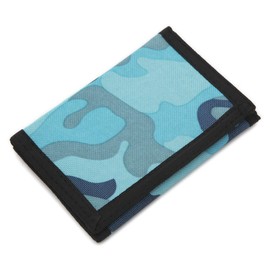 RFID Slim Camouflage Wallet/Trifold Canvas Outdoor Sports Wallet for Boys & Kids - Blue