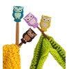 Toeloioh 4PCS Knitting Needle Stoppers,Monkey Penguin Fish Owl Needle Point