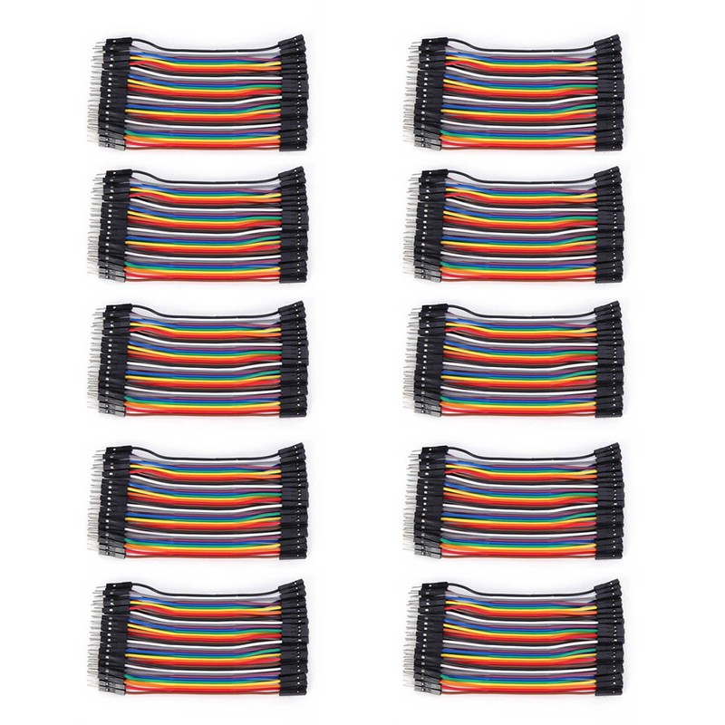 10Pcs Jump Wire Plastic Male to Female Connecting Cable for