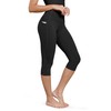ODODOS Buttery Soft Lounge Yoga Capris with Pockets for Women 19" High Waist Capri Leggings, Black, Large
