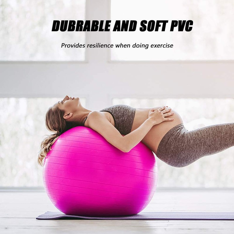CSKJ Yoga Ball (45cm-75cm),Exercise Ball,Yoga Ball Chair, Extra Thick Anti