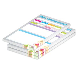 PRICARO A4 Tarts Recipe Pad 25 Sheets (Pack of 3)
