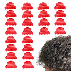 KOREWA No Beauty Salon Needed! Men's Twist Hair Perm Clip, Hair Permalod, Self Perming Clip, Hair Curler Roller, 25 Pcs, Easy Perming at Home, Time Saving, Spiral Perm, Twist Perm, Beauty Salon Grade