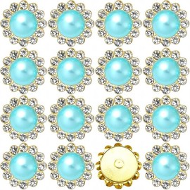 Handcrafted Thread & Beads Work Embellishments – DIY Sew-On/Glue Rhinestones for Embroidery, Jewelry Making & Craft Projects (Pack of 8/Assorted 01)
