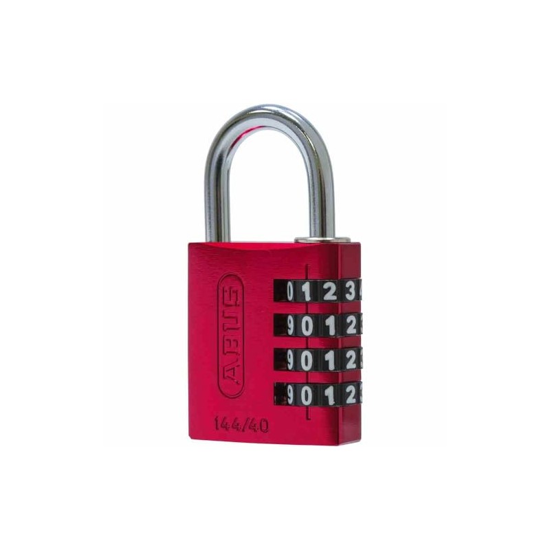 ABUS Combination Padlock 144/40 Lock-Tag Aluminium Red