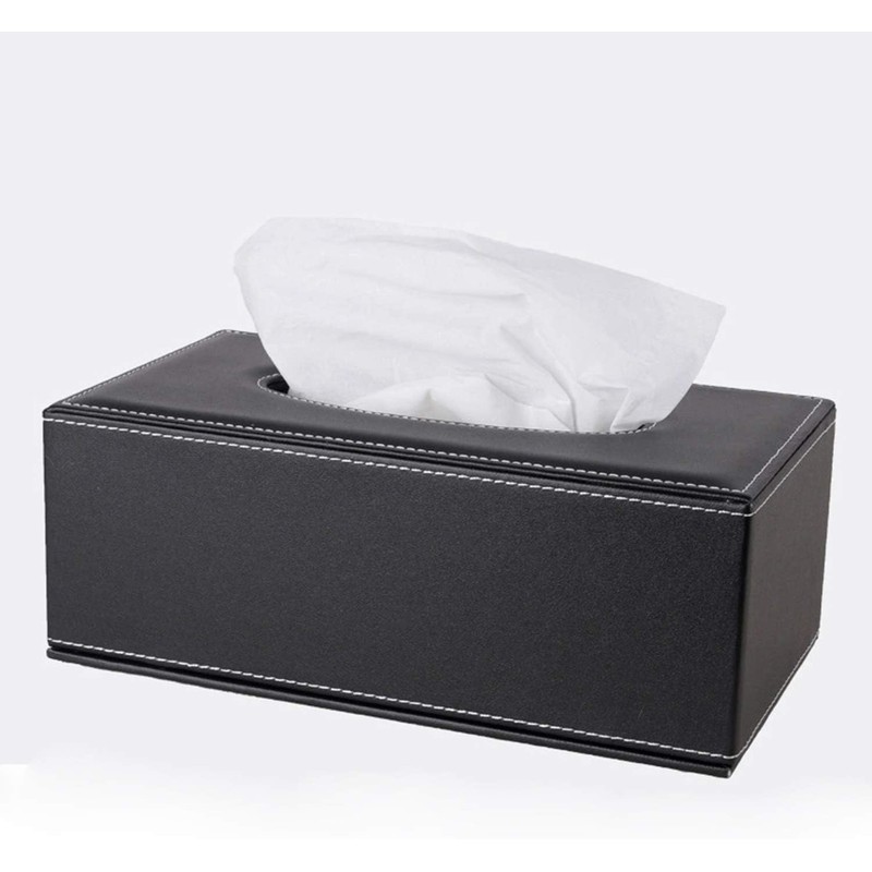 Tebery Rectangular PU Leather Tissue Box Napkin Holder for Home