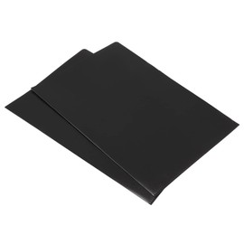 PATIKIL L Type Folders, 6 Pack A4 Plastic Clear File Project Pocket Document Jacket Sleeve for Office, Black