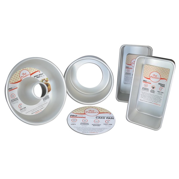 Fat Daddio's 4 piece Pressure Cooker Bundle, 6QT models