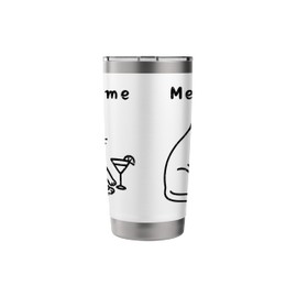 minimalist Yoga Cat design - Chill Out Time Stainless Steel Insulated Tumbler
