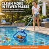 Pool Leaf Rake with Deep Mesh Bag, Heavy-Duty Pool Skimmer