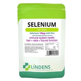 Lindens Selenium 100mcg w/Yeast & Zinc 2-Pack 200 Tablets Powerful Antioxidant