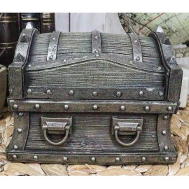 Ebros Gift Caribbean Barbarian Pirate Davy Jones Spiked Treasure Chest Small Decorative Box