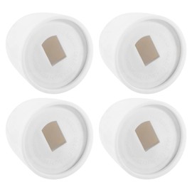 QUARKZMAN Toilet Bolt Caps 37 mm / 1.46 Inches Height Round White Toilet Seat Cover Pack of 4