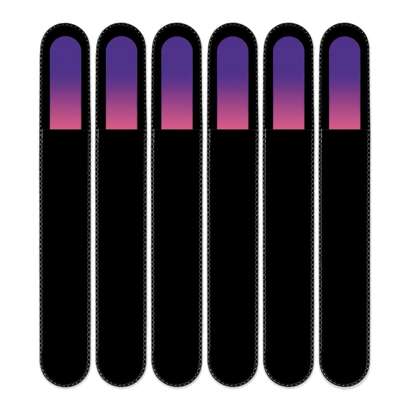 Mont Bleu Large Coloured Glass Nail File in Black Velvet