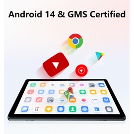 Android Tablet, 10.1 inch Android 14 Tablets 6GB RAM 64GB ROM 1TB Expand, 1280x800 IPS HD Touchscreen,6000mAh Battery, Bluetooth, Dual Camera, GMS, WiFi (Black)
