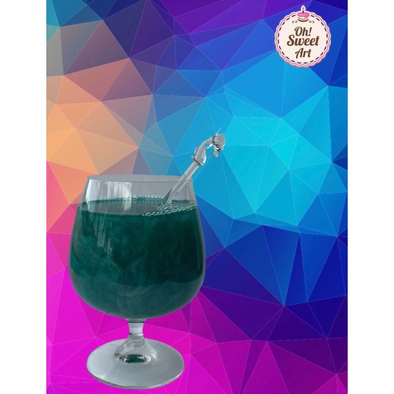 Oh Sweet Art TEAL Elixir dust | Edible drink dust,
