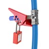QWORK Steel Small Ball Valve Lockout Device, Fits 1/4" -