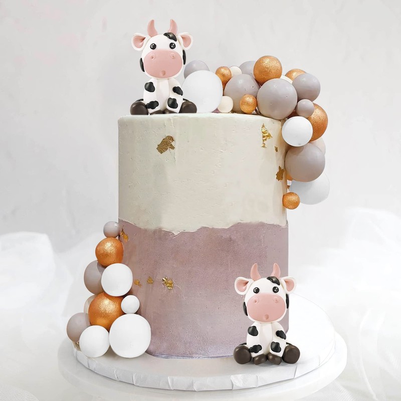 Decoración para tartas de vaca, lindas decoraciones para tartas de