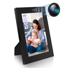 Nisanmoon Photo Frame Mini Camera HD 1080P Small Picture Frame Camera Supports Motion Detetction and Loop Recording, Photo Frame Video Camera for Home and Office Decoration, Black