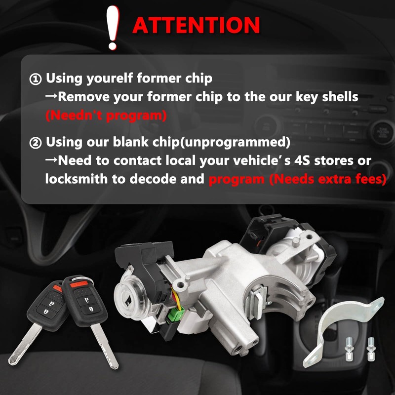 RAMATA Ignition Lock Cylinder Switch Compatible with 2013 2014 2015
