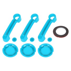 Motoforti Exterior Door Handle Cover Set, Decoration Trim for Jeep Wrangler JK 2DR 2007-2017, ABS, Light Blue, 1 Set