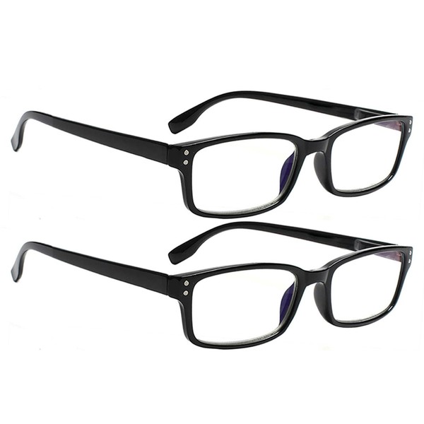Kerecsen 2 Pack Reading Glasses Blue Light Blocking for Men