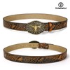 TRIWORKS Men's Western cowboy belt Classic embossed leather belts with