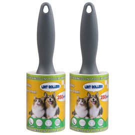 Lint Roller for Pet Hair 500 Sheets Extra Sticky Pet Hair Remover for Clothes Furniture Carpet Cleaner Cars Dogs Travel-Friendly Grip Handle White