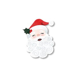 Roeda Brighten Your Life 37023r Jolly Santa with Holly Open Stock Magnet