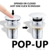kelleria Drain Fitting without Overflow, Pop-Up Valve Drain Set, Universal