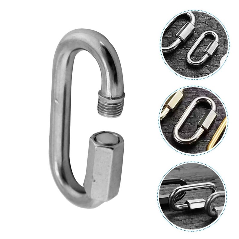 VILLFUL 5pcs Stainless Steel Chain Connectors Quick Link Chain Connector
