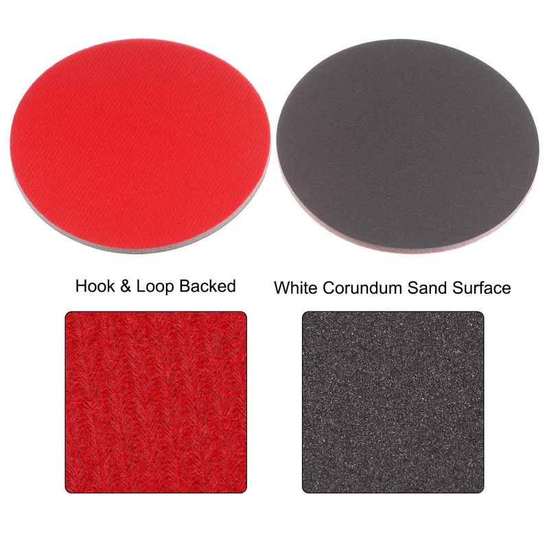 uxcell 6pcs 1500 Grit Sanding Sponge 6 Inch Hook and