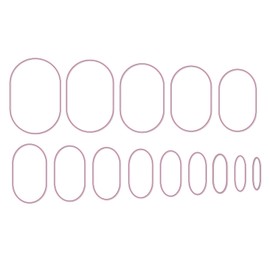 Nellie's Choice Nesting Oval 0.5 x 2.3 to 3.5 x 5.3/1.3 x 6 to 9 x 13.5 cm-14 Multi Frame Cutting Card Making Supplies and Metal Dies for Scrapbooking, DIY and Paper Crafts, Pink, One Size