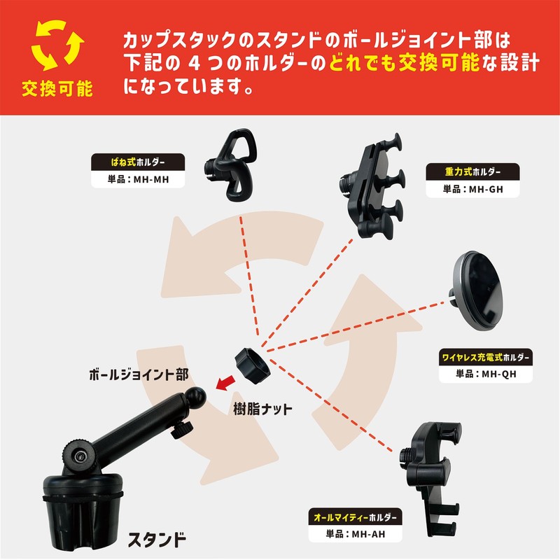 Eve Design MH-GH Gravity Holder for FLAP CLIP / TORKSLOCK
