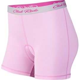 Club Ride Apparel Women's June Chamois 3-Inch Level 1 Cycling Shorts - Gel Chamois Liner - Cycleman Pink - Medium