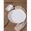 LEETOYI Ceramic Dishes and Plates, 4-Piece Dinnerware Set, Dinner Plates