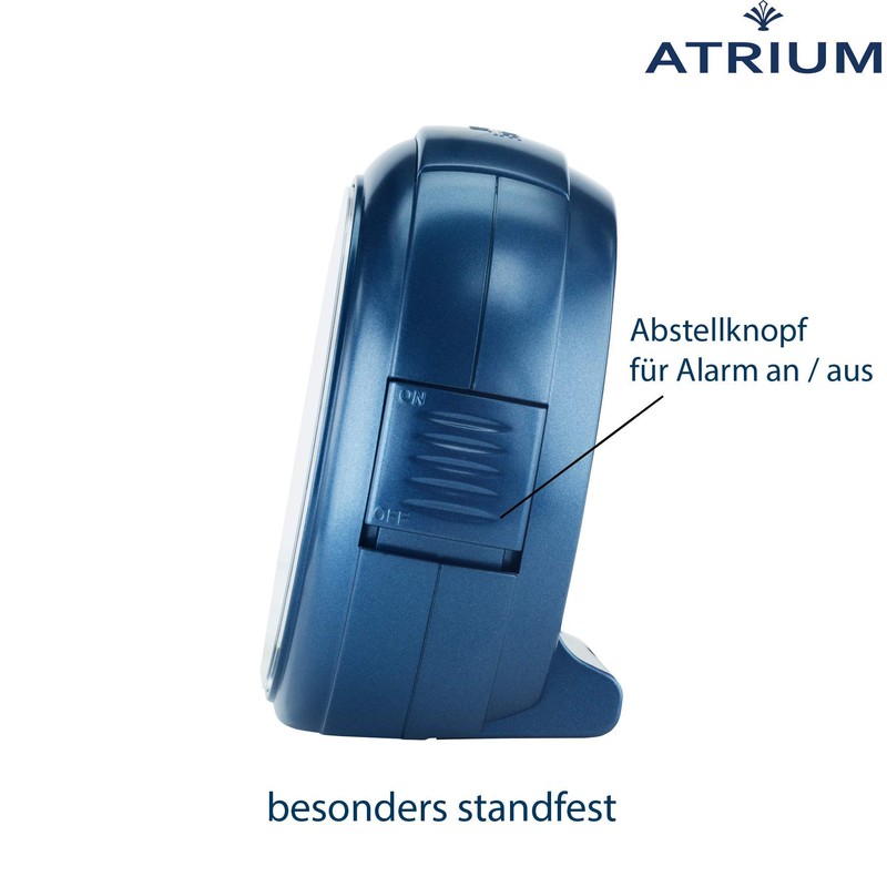 Atrium Wecker Analog Quarz ohne Ticken mit Licht und Snooze