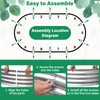 TATAANTY Galvanized Raised Garden Bed for Outdoor: 4X2X1ft Durable Metal