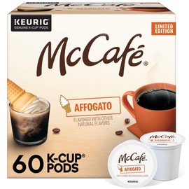 McCafe Affogato, Single Serve Keurig K-Cup Pods, Flavored Coffee, Limited Edition, 60-Count Box (6 Packs of 10)