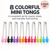 8-Pack Mini Kitchen Tongs for Snacks & Food Serving –