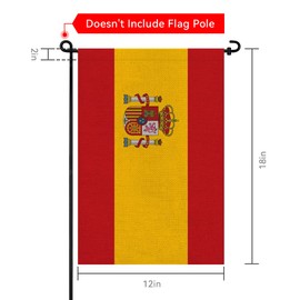 Pretty_jessie Spain Flag Spanish Garden Flags 12x18 Double-Sided Small Burlap Yard Flag Decorations for Outdoors(Spain)