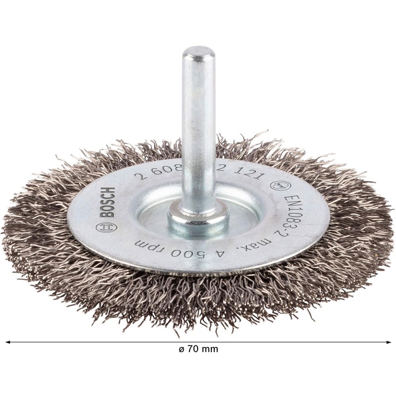 Bosch 2608622121 Wire Wheel, Silver, 70 mm